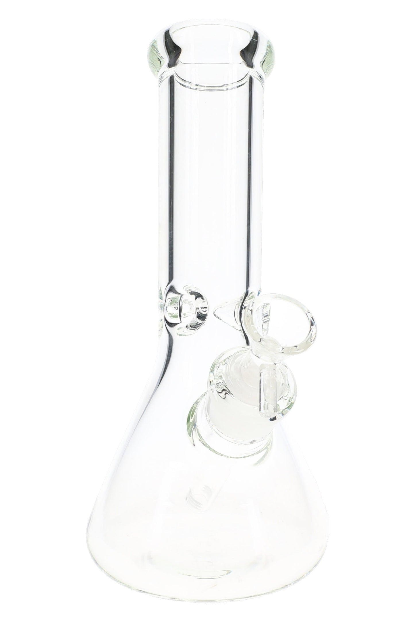 Clear Thick Glass Beaker Bong 10″