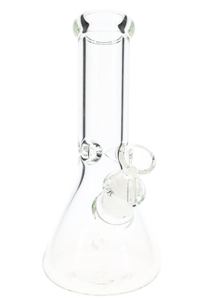 Clear Thick Glass Beaker Bong 10″