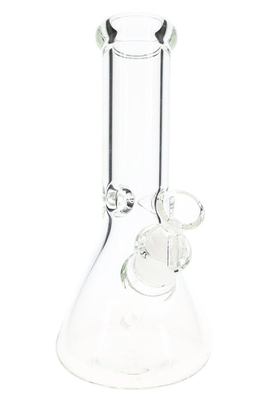 Clear Thick Glass Beaker Bong 10″